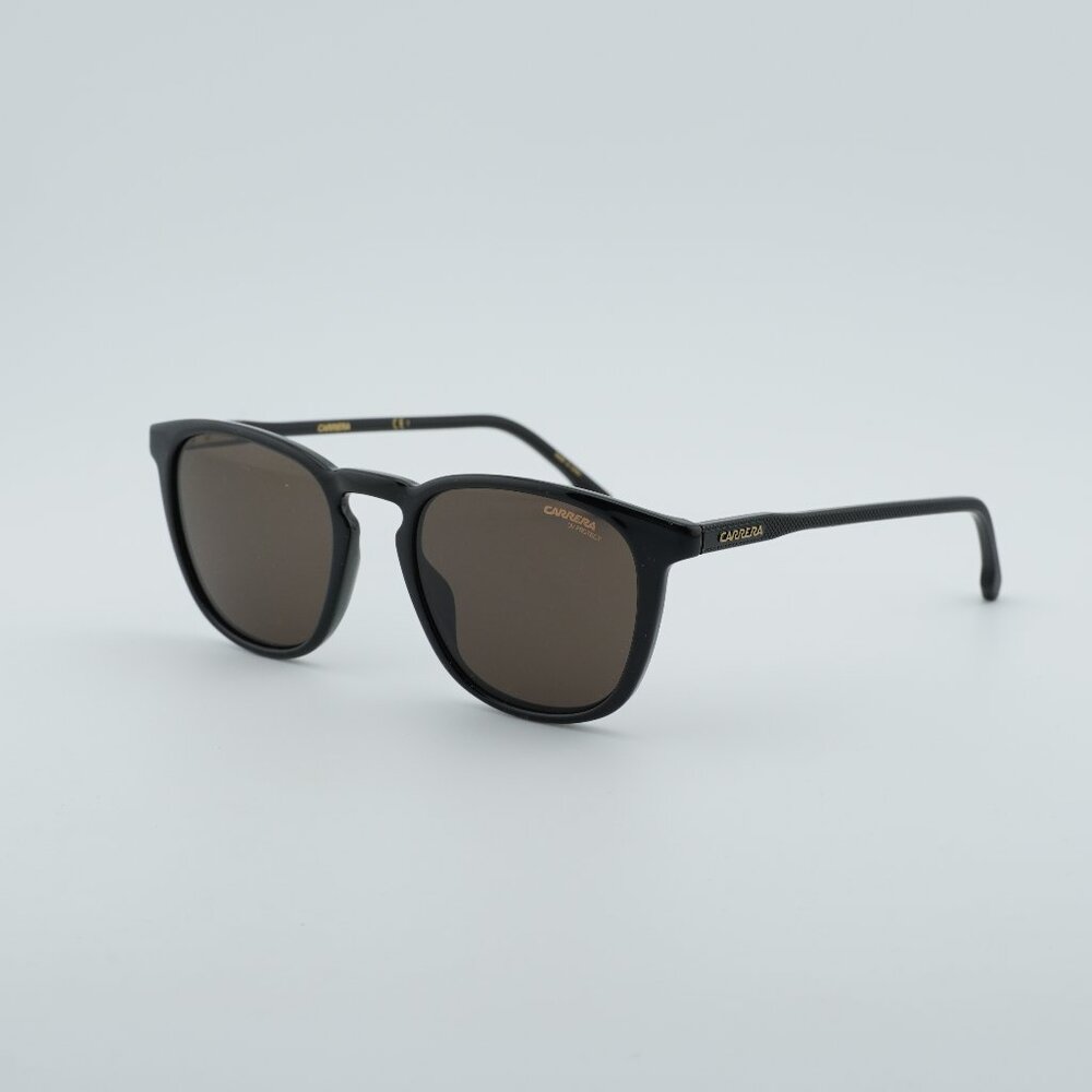 CARRERA 260/S 0807 70 Sunglasses Black Round Frame, Brown Lenses